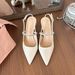 French Rear Strap Rhinestone Pointed High Heels 2026 New Fattened And Widened Large Size Single Shoes Rear Empty Sandals Women_vogvips.com