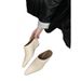 European And American Style Closed-Toe Half Slippers For Women, Small Square Toe Wedge High Sandals, Fashionable Outdoor_vogvips.com