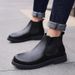 European Warm Series Winter High-top Shoes British Style Large Size Martin Work Short Men's Leather Boots_vogvips.com
