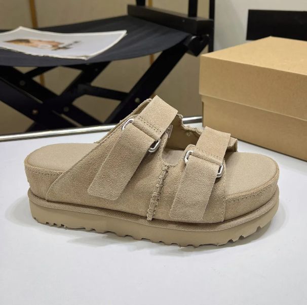In-stock High-heeled Slippers For Women, Fashionable Non-slip Beach Sandals, Trendy Korean-style Platform Thick-soled_vogvips.com