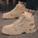 New Leather Spring Men's Shoes High-top Men's Heightening Tooling Martin Boots_vogvips.com
