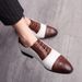 Men's Footwear Fashion Breathable Small Foot Flat Low Heel Lace-up Retro Small Leather Shoes_vogvips.com