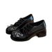 Bow-tie Square-toe Polka Dot Thick-soled Women's Shoes, 2026 New Autumn Style, Retro Versatile Mary Jane Shoes_vogvips.com