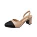 Baotou Sandals For Women Thick Heel Versatile Flat High Heels Simple Design Suitable For Students And Everyday Wear_vogvips.com