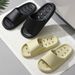 Home Hollowed Out Couple EVA Bath Leakage Anti Slip Bathroom Slippers Women Summer Indoor Support Shoes Stepping On Poop_vogvips.com