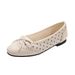 French-style Polka Dot Bow Mary Jane For Women, 2026 Summer New Model, Round Toe, Shallow Mouth, Soft Sole, Flat,_vogvips.com