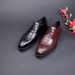 2023 European Style Business Formal Leather For Men British Pointed Toe Single Crocodile Pattern Embossed Breathable_vogvips.com