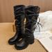 Wasteland Style Tassel Knight For Women 2025 Autumn Winter New Thick Heel Over-the-Knee Long Fashion Boots_vogvips.com