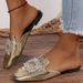 Women’s Shoes New Summer Shoes Square Head Mule Sandals Half Support Single Shoes Closed Head Half Slippers Women's Summer Outdoor Wear_vogvips.com