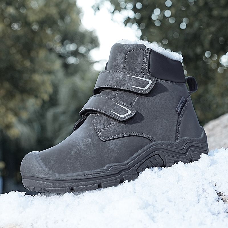 Kids' Outdoor Hiking Warm Martin Boots - Winter Snow Boots With Thick Insulation, High-Top Comfortable Shoes For Boys And Girls_vogvips.com
