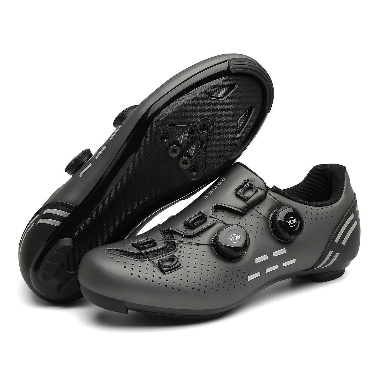 Luminous Color Changing Cycling Shoes Mountain Road Dual Purpose Bicycle Lock Shoes Professional Mountain Bike Cycling Sports Shoes_vogvips.com