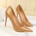 Elegant Pointed Toe Stiletto Heels For Women - Ultra High Heel PU Leather Party Pumps In Classic Colors (Sizes 34-43) Single Shoes_vogvips.com