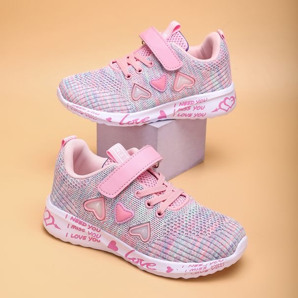 Children's flying woven running shoes, summer breathable casual sports shoes_vogvips.com