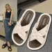 Thick For Women's Outdoor Wear 2026 Summer New Cross Shaped Soft Soled Fashionable Cool Slippers_vogvips.com