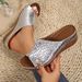New Large Size Slippers Thick Sole Fish Mouth Car Sewing Women's Slippers_vogvips.com
