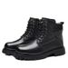 European Warm Series Winter New Work Shoes Trendy Martin Genuine Wool Warm Leather Men's First Layer Cowhide Cotton Boots_vogvips.com