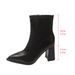 Pointed Toe High Ankle For Women French Style 2025 Autumn Winter New Thick Heel Elegant Slim Outdoor Martin Boots_vogvips.com