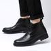 European Warm Series Autumn Black Martin Korean Style Trendy High-top Shoes Casual Brogue Men's Thick-soled Boots For Men_vogvips.com