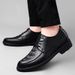 Lace-up Men's Shoes Doudou Shoes Casual Shoes Soft-soled Leather Shoes Lazy Shoes_vogvips.com