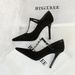 1826 European And American Style Banquet Fashion Silver Rivet T-Strap Shallow Mouth Stiletto Sexy Women Shoes Ultra High_vogvips.com