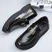 Euro Step Brand New Lazy Business Casual Shoes Men's Loafers Thick Sole Versatile Genuine Leather Breathable Moccasins_vogvips.com