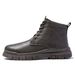 European Warm Series Martin Autumn New Men's High-top Casual Leather Shoes Fashion Trend Work Boots British Style_vogvips.com