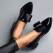 2024 New Women's Loafers Bow Decor Pointed Toe Flat For Women Patent Leather Shallow Mouth Commuter Daily Casual Shoes_vogvips.com