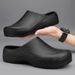 Comwarm Eva Men Clogs Slippers Chef Non-slip Kitchen Work Oil-proof Waterproof And Wear-resistant Rubber Shoes_vogvips.com