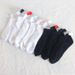 Socks Small Wings Mesh Boat Socks Women's Sports Socks Summer Sweat Absorbent Black And White Running Socks Women's Cute Student Cotton Socks_vogvips.com