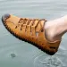 Leather Comfortable Outdoor Shoes 2022 Summer Walking Male Sneakers Men Beach Casual Sandals_vogvips.com