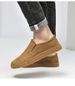 Men's British Style Leather Splicing Single Shoes Board Shoes Big Head Casual Leather Shoes Trendy Low-top Tooling_vogvips.com