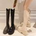 Long Thick Sole 7cm Winter New 2024 Square Toe Back Zipper High Over-the-Knee Women's Boots_vogvips.com