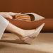 339-3 High-End Pointed Toe Wedge Autumn New Versatile Shallow Mouth Thick Sole High Heel Backless Women's Shoes_vogvips.com