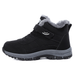 Warm Fleece Lined High-top Hiking Boots Waterproof Snow Shoes_vogvips.com