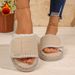 New Indoor And Outdoor Thick Sole Warm Non-Slip Velcro Maternity Cotton Slippers For Women Autumn Winter_vogvips.com