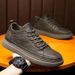 Spring New Breathable, Waterproof, Anti Slip Chef Men's Fashion Versatile Black Leather Casual Board Shoes_vogvips.com