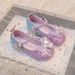 26ss Little Princess Girls Small High Heels Leather Bow Soft Bottom Fashion Performance 2025 Spring And Autumn Crystal Shoes_vogvips.com