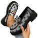 plus Size British Style Loafers Women S Stylish Chunky Heels Trendy Retro Leather Shoes For Spring Summer Autumn Winter_vogvips.com