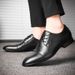 Men's Round Head Leather Men's Casual Single Shoes Front Lace-up Tooling Shoes Low Heel Casual Men's Shoes_vogvips.com