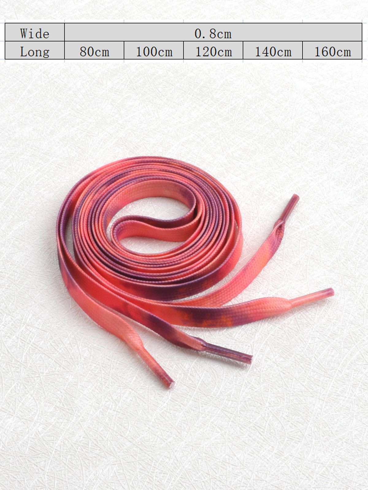 Colorful Printed Tie Dye LACES Personality 8mm Double Flat Sport Little White Shoes Ins Fashion Smudging LACES_vogvips.com
