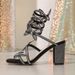 Snake Wrap Strap Sexy High Heel Sandals For Women - Open Toe Rhinestone Bowknot Chunky Heel Summer Evening Shoes_vogvips.com