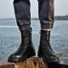 Martin Boots Men's Trendy Velvet Cotton Shoes High-top Wind-top Black Tooling Boots_vogvips.com