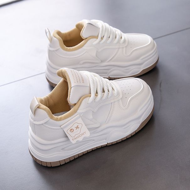 Little White Shoes Children Girls Students Leisure Sports Versatile Board Shoes Street Shooting_vogvips.com