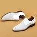 White dress shoes leather hollow soft side business casual summer breathable_vogvips.com