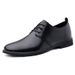 Men's Dress Low-top Lace-up Leather Shoes, Plaid Casual Leather Shoes, Loafers_vogvips.com