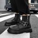 European Warm Series Martin Mid-Calf 2025 Autumn Winter New Work Men's Thick-Soled Lace-Up British Style Motorcycle Boots Men_vogvips.com