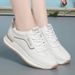 Dropshipping Women's Sports Soft Sole Travel New Spring And Autumn Versatile White Lightweight Casual Running Shoes_vogvips.com