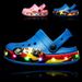 Spring New Children's Luminous Hole Shoes, Big Children's Shoes, Medium Children's Shoes, Small Children's Shoes, Girls' Shoes, Sandals_vogvips.com