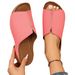 Women's Shoes Comfortable Wedge Slippers Simple Large Size New Sandals_vogvips.com