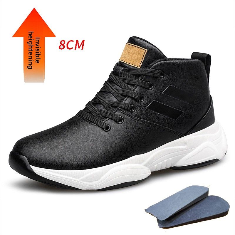 Four Invisible Inner Heightening Men's Shoes Breathable Ly-woven Mesh Heightening Shoes Men's Sports Shoes Casual Board Shoes_vogvips.com